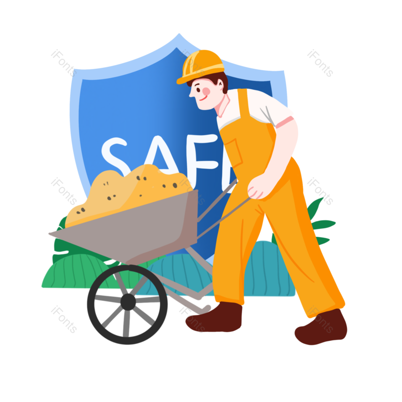 工程图片,插画元素,手绘PNG,免抠素材